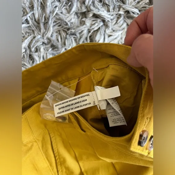 Madewell High Waist Crop Pleated Wide Leg Pants Sz 2 Golden Meadow - Picture 4 of 5